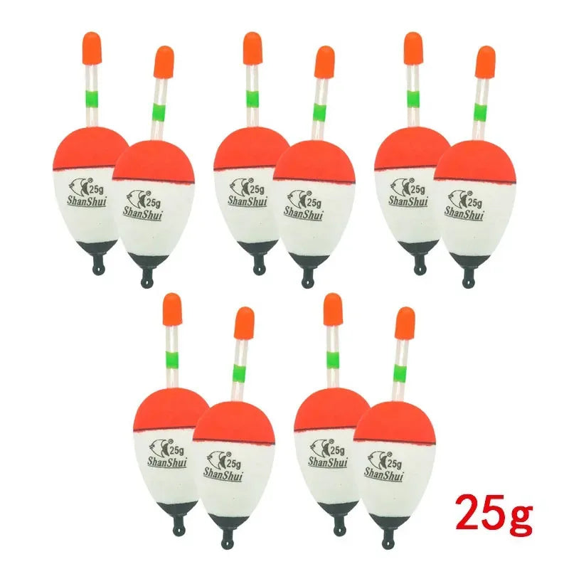 Hard-Body EVA Foam Floats – 10-Pack for Salt & Freshwater 10pcs White 25g Nova Fishing & Outdoors