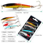 Fishing Bait Set 4PCS Wobbler Anti-corrosion Hook Bass Fishing Lure Nova Fishing & Outdoors