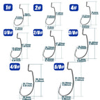 Nova EWG Worm Hooks – Wide Gap Offset Hooks for Texas Rig Bass, Sizes 1-5/0 (25-Pack)