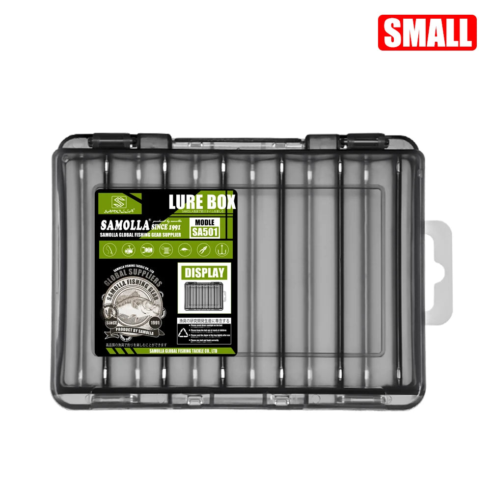 Dual-Compartment Tackle Box – Lure & Bait Storage Black Small Nova Fishing & Outdoors