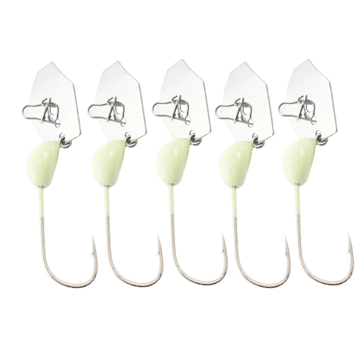 Nova 5pcs Jig Head Hook with Spinner 4.5g Lure Hook DIY Soft Worm Wobbler Fishing Tackle C Nova Fishing & Outdoors