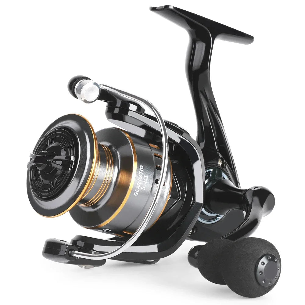 Ultra-Light Spinning Reel – 1000–7000 Size, 5.2:1 Gear Ratio, 26 lb Max Drag Dark Gray Nova Fishing & Outdoors