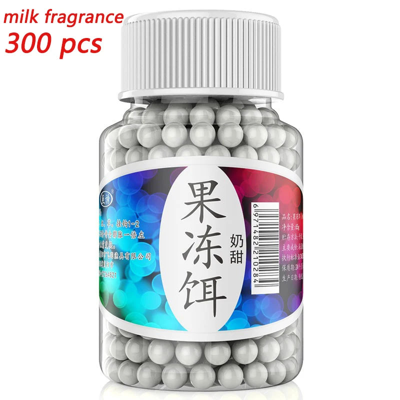 Nova Carp Fishing Bait - 300pcs Soft Jelly Lure Pills with Honey Attractant Flavor, 0.22 Inch Fish Eggs