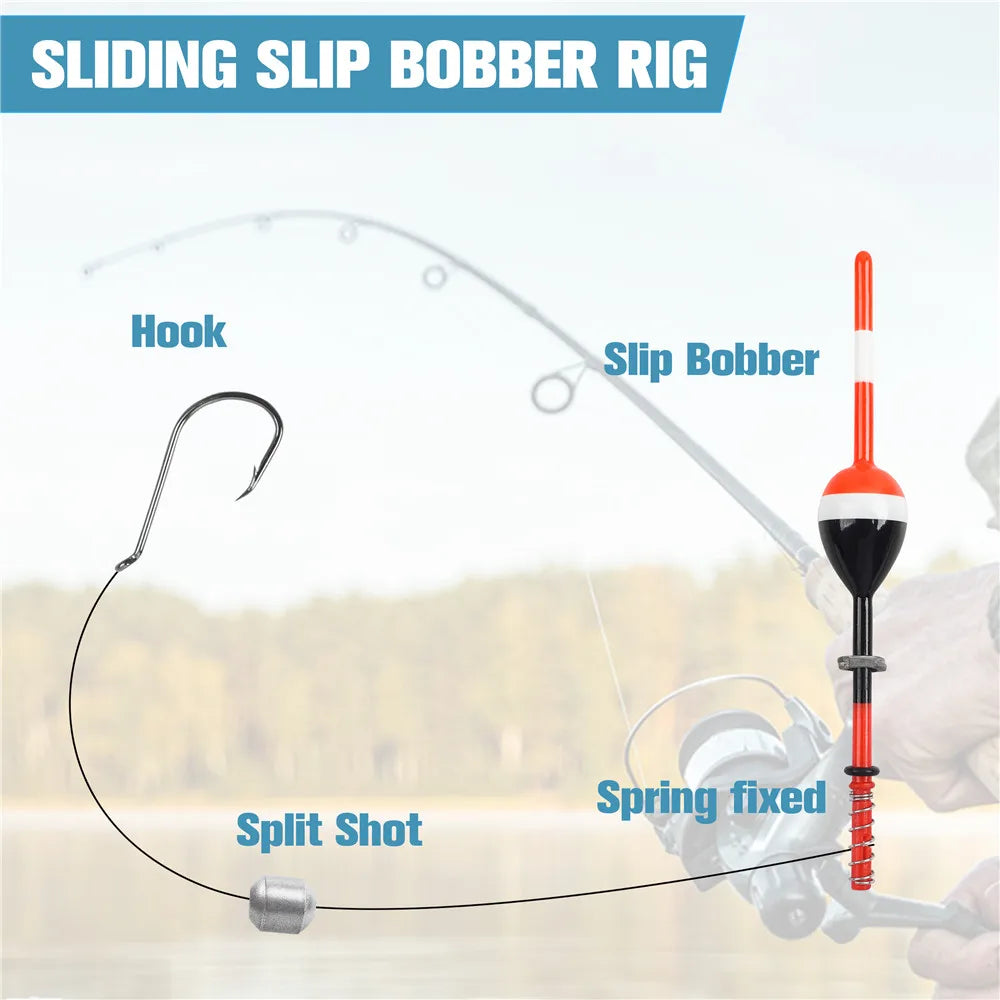 Nova Balsa Spring Bobbers – Fixed & Slip Floats for Crappie & Panfish (5-Pack)