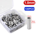Nova Aluminum Crimp Sleeves – Oval & Round Leader Crimps for Wire Rigs (120pc Box)