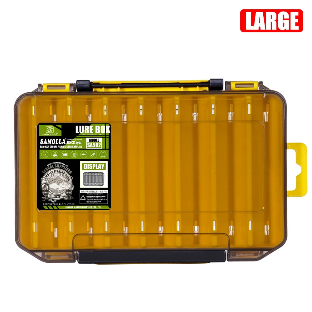 Dual-Compartment Tackle Box – Lure & Bait Storage Yellow Large Nova Fishing & Outdoors