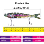 Hyper-Realistic 8-Segment Jointed Swimbait – Life-Like Sinking Action Nova Fishing & Outdoors