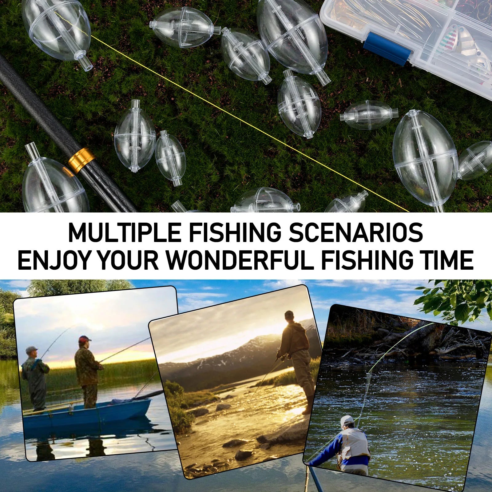 Nova Clear Bubble Floats – Water-Fillable Casting Bubbles for Fly & Lure Fishing (10-Pack)