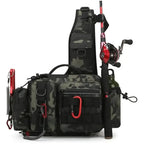 Nova Multi-Functional Fishing Tackle Backpack - Waterproof Sling Bag with Rod Holder & Gear Storage Nova Fishing & Outdoors