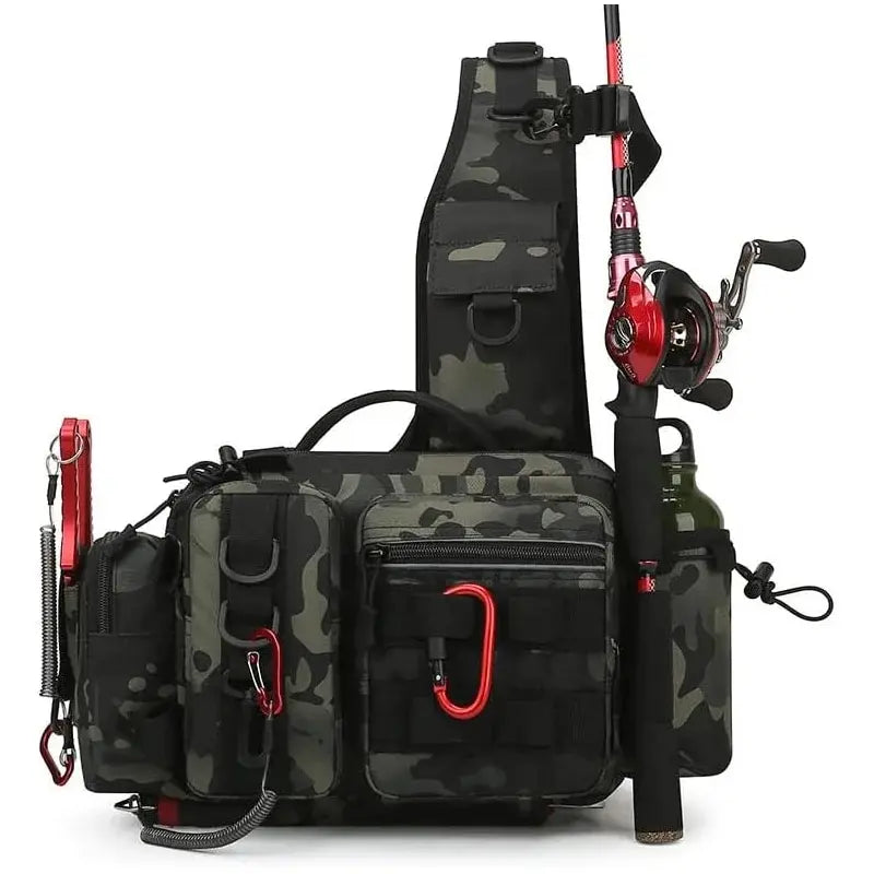 Nova Multi-Functional Fishing Tackle Backpack - Waterproof Sling Bag with Rod Holder & Gear Storage Nova Fishing & Outdoors