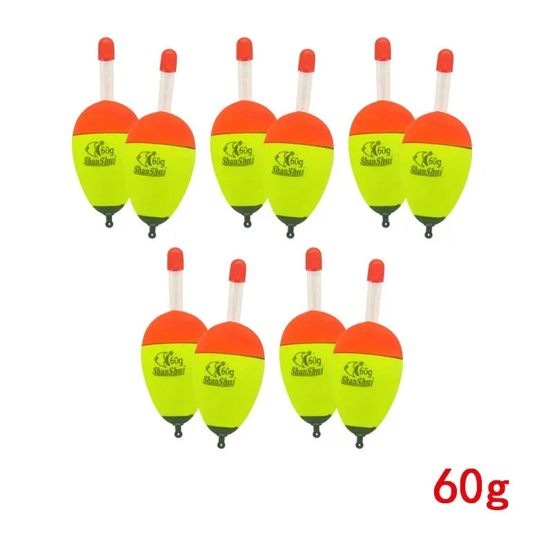 Hard-Body EVA Foam Floats – 10-Pack for Salt & Freshwater 10pcs Yellow 60g Nova Fishing & Outdoors