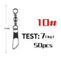 Snap Swivel Connectors – 50-Piece Stainless Steel Saltwater Fishing Terminal Tackle Size 10 Nova Fishing & Outdoors