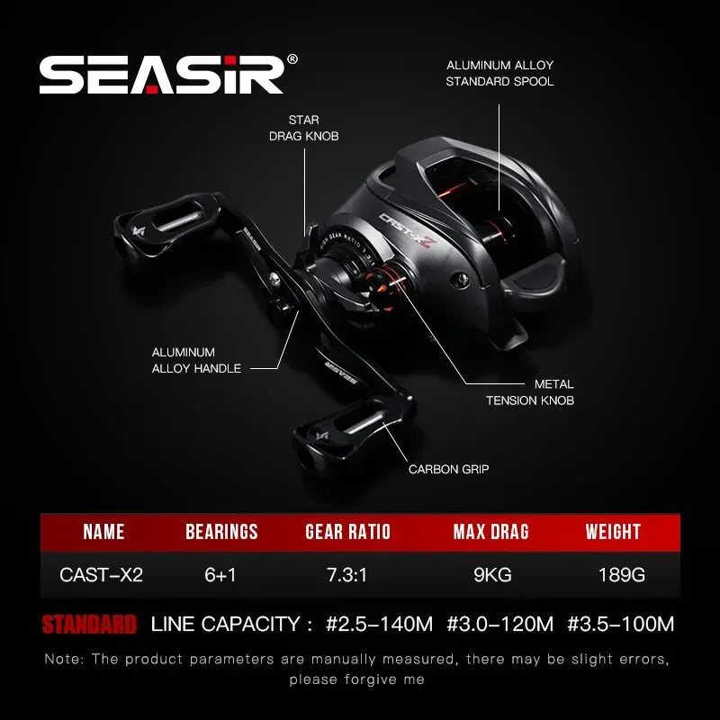 High-Speed Baitcasting Reel – 7.3:1 Gear Ratio with Ceramic Hybrid Bearings Nova Fishing & Outdoors