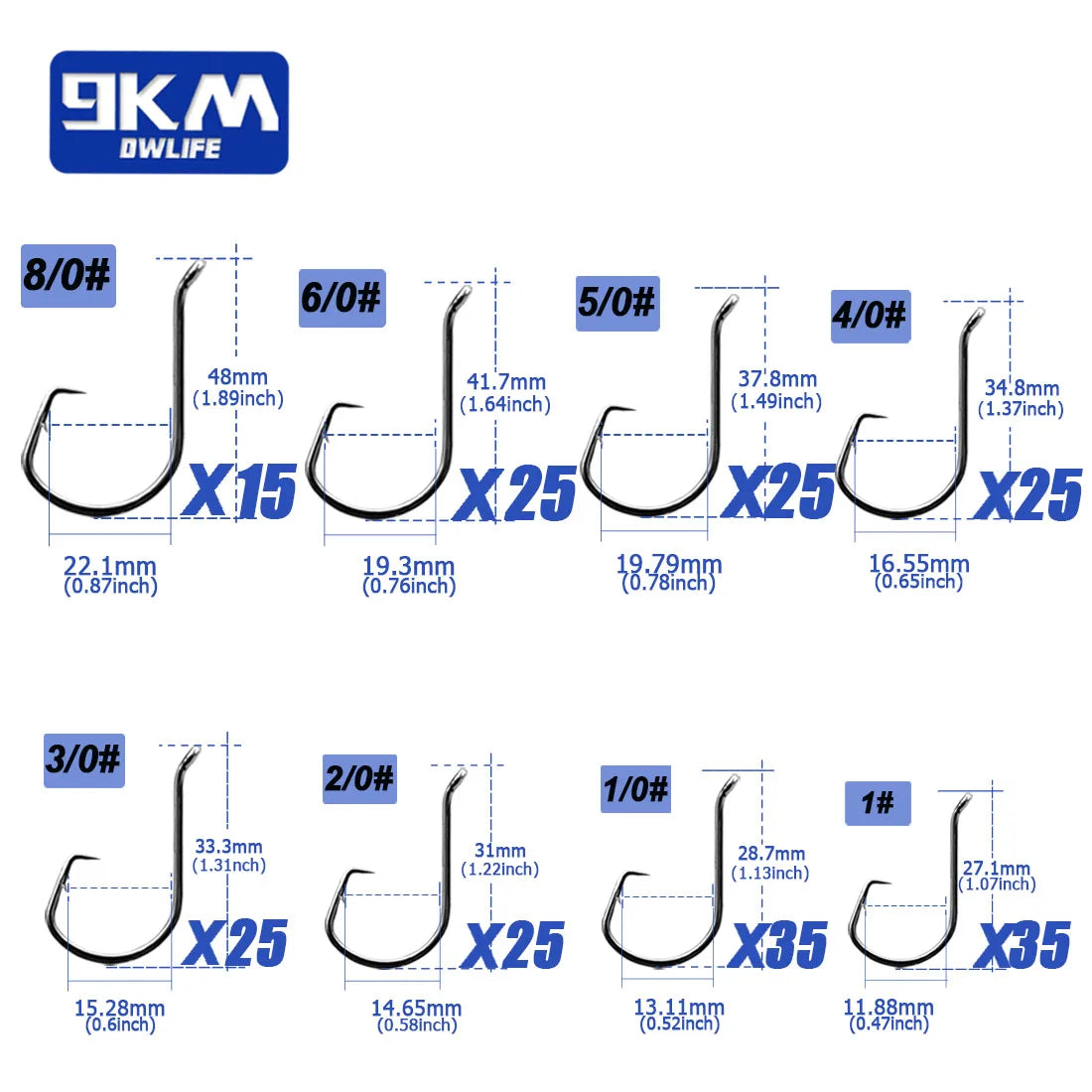 Nova Circle Hook Kit – 90-210pc Offset Saltwater & Surf Hook Assortment Box 210pcs mix size Nova Fishing & Outdoors