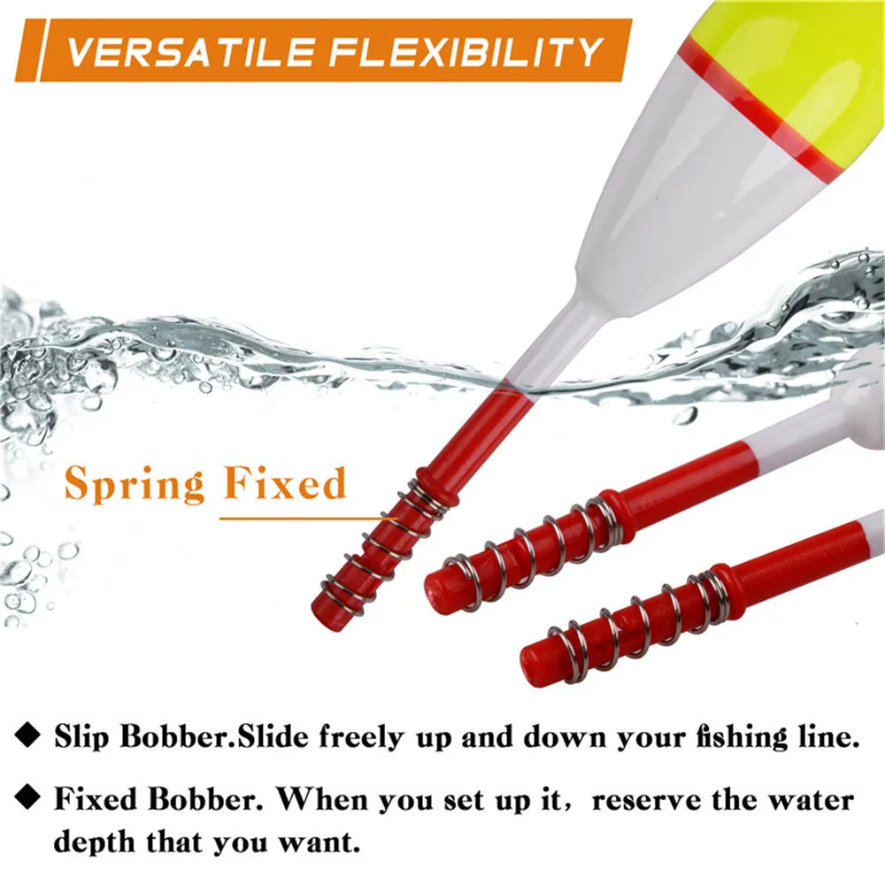 Nova Wood Slip Bobbers – Spring Stick Floats for Crappie & Panfish (5-Pack)