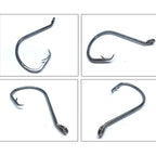 Nova Octopus Circle Hooks – Offset Beak Point, Sizes 1/0–10/0, High Carbon Steel (50-Pack)