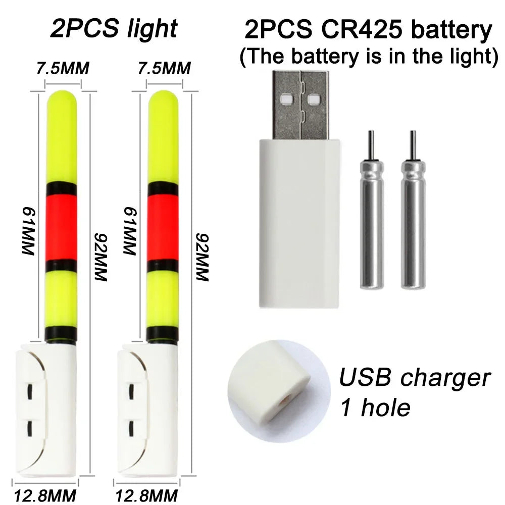 Nova Rechargeable Night Fishing Light – USB LED Rod Tip & Float Light, Waterproof RG CR425 charge 1 Nova Fishing & Outdoors