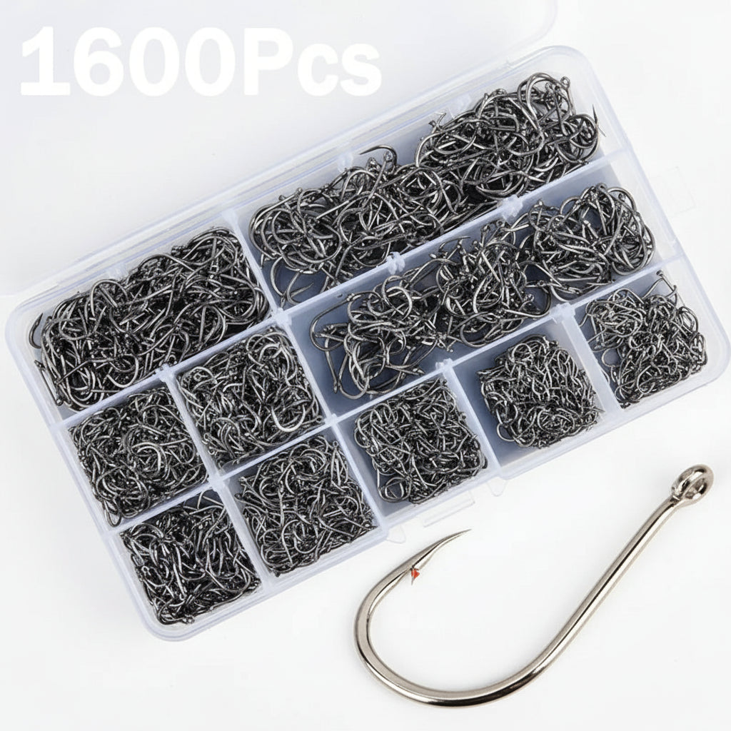 Fishing Hooks Carbon Steel Strong Sharp Silver Circle Fishhook 3#-12# Nova Fishing & Outdoors