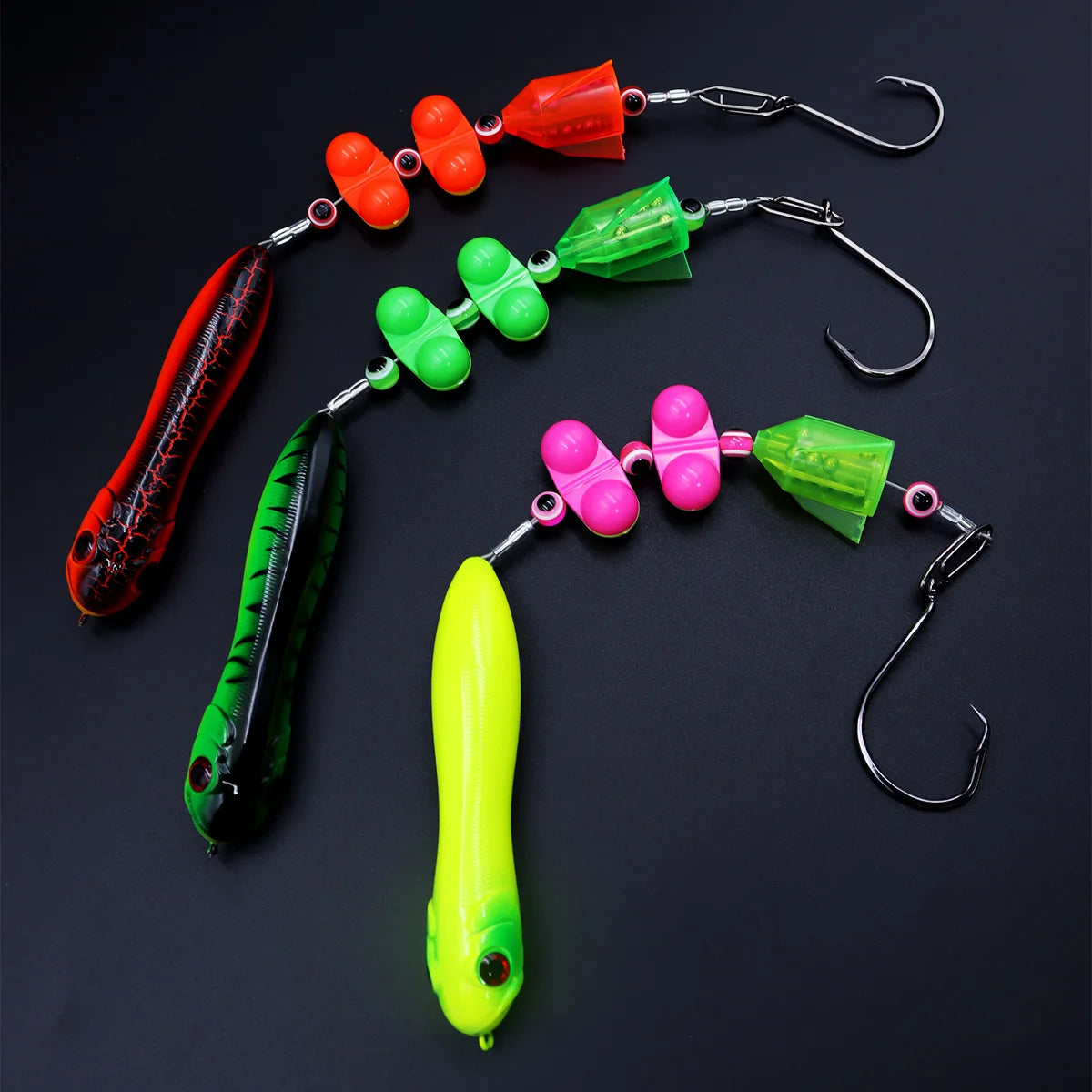 Nova Catfish Rigs – Pre-Tied Circle Hook Rigs with Float & Rattle Bead, 6/0-8/0