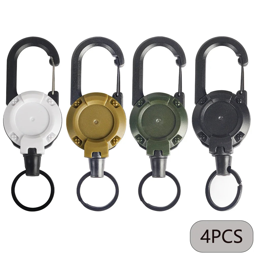 Heavy-Duty Retractable Tool Lanyard with Carabiner Clip Mix Color (4 Pieces) Nova Fishing & Outdoors