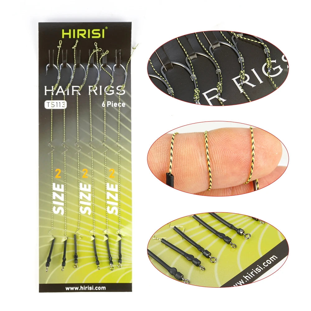 Nova Ready-Made Carp Rigging Kit - High-Carbon Steel Hook Set with Rolling Swivels for Boilies & Corn