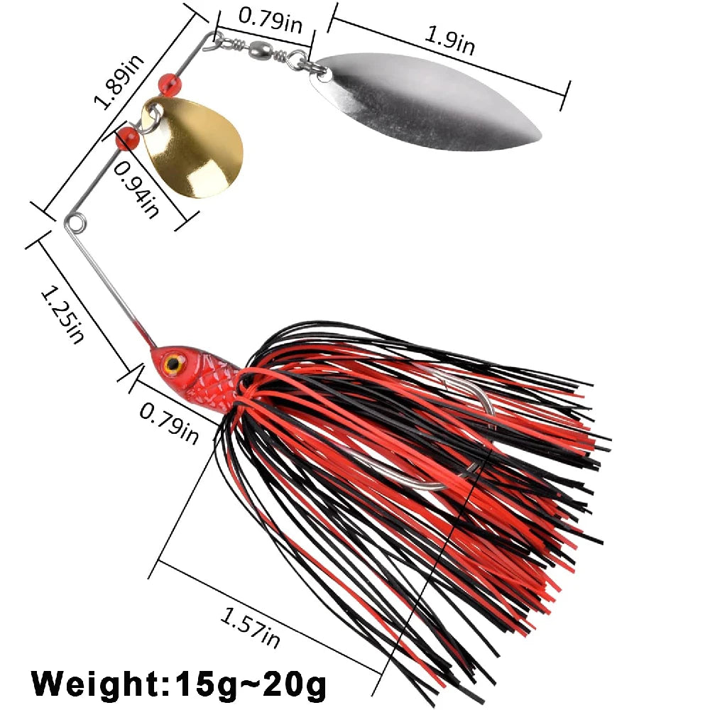 Versatile 6-Pack Spinnerbait Set – Essential Bass & Predator Lures for All Water Conditions Nova Fishing & Outdoors