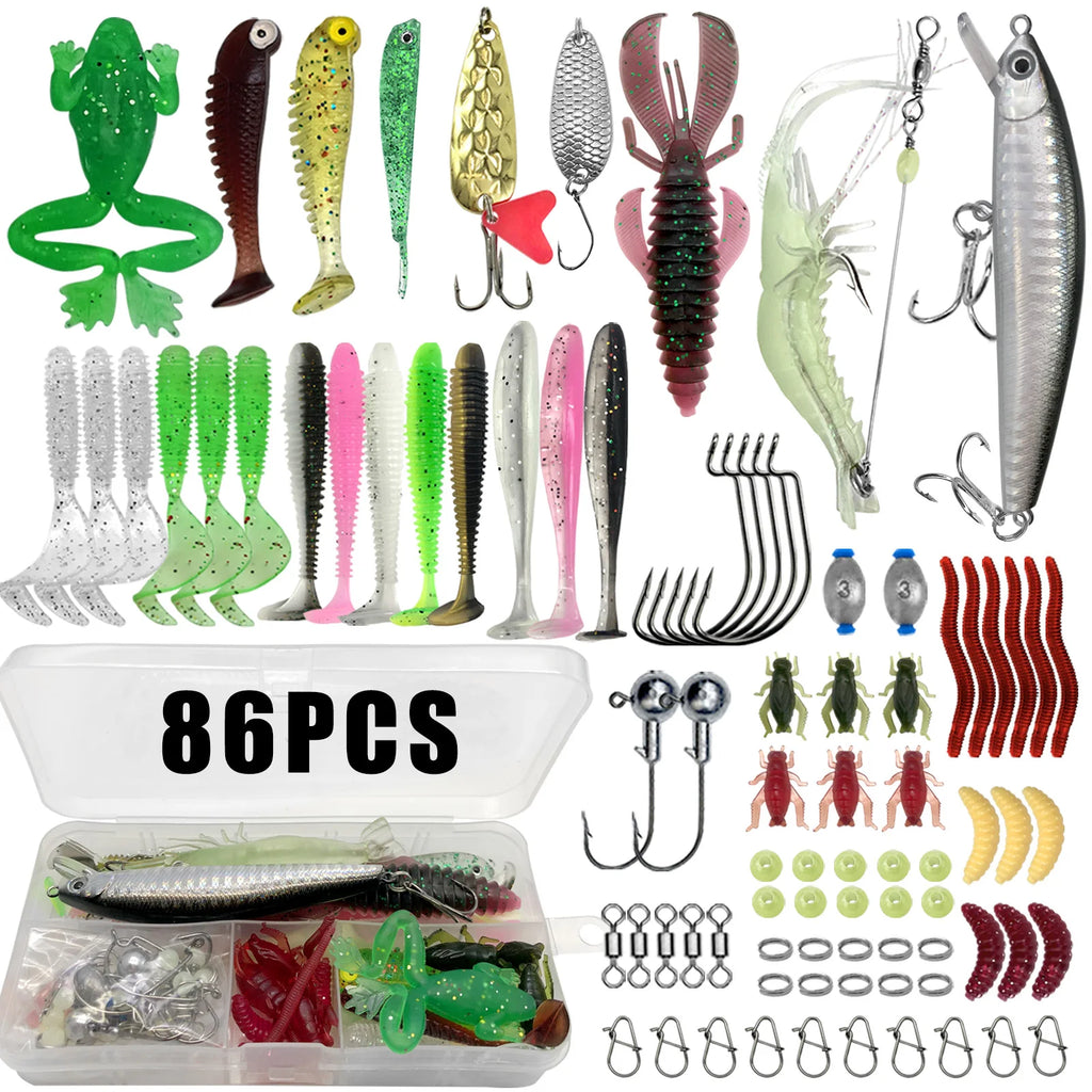 Professional Multi-Piece Fishing Lure Kit and Layered Tackle Box DD-86A-J8021 Nova Fishing & Outdoors