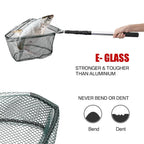 Nova Fishing Landing Net - Aluminum Alloy Telescoping Folding Mesh Net - Safe Fish Catching & Releasing