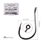 Nova Offset Circle Hooks – Sizes #1 to 5/0, Live Bait Fishing Hooks (20/50 Pack)