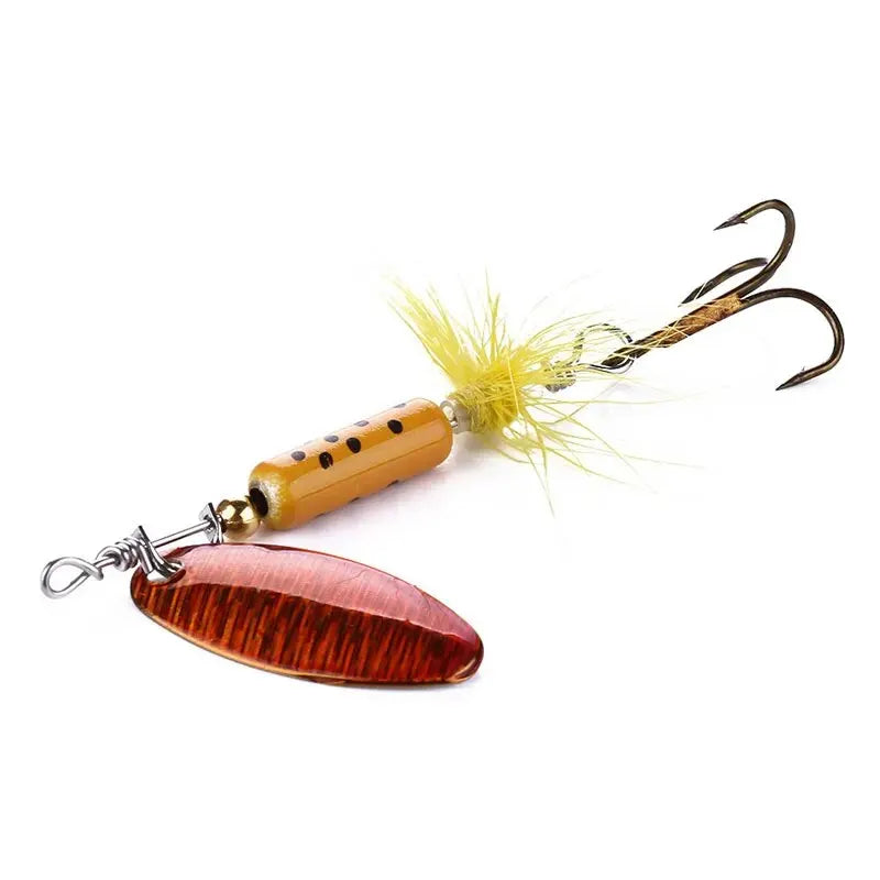 3.5g Metal VIB Blade Lure with Feather Tail & Sequins 3.5G 2 Nova Fishing & Outdoors