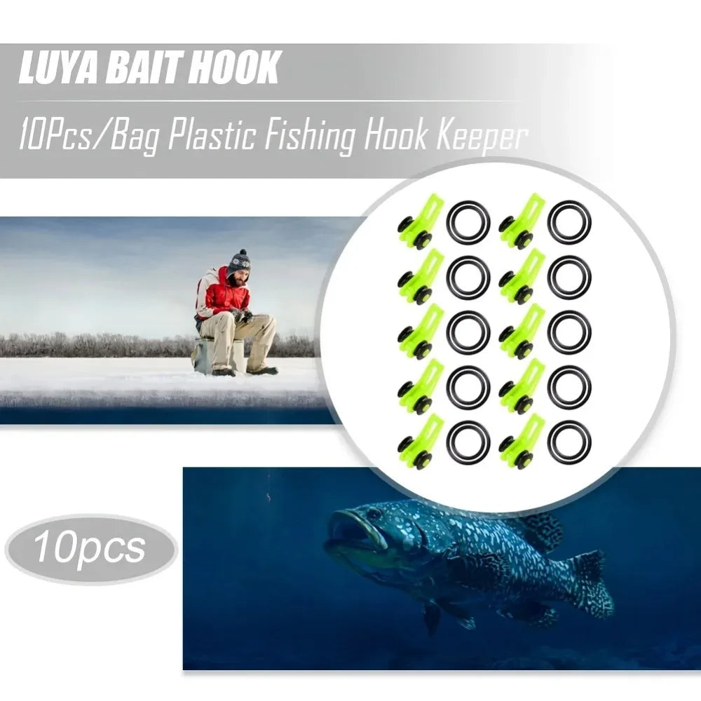 Universal 10-Piece Fishing Hook Keeper Set with Silicone Rings Nova Fishing & Outdoors