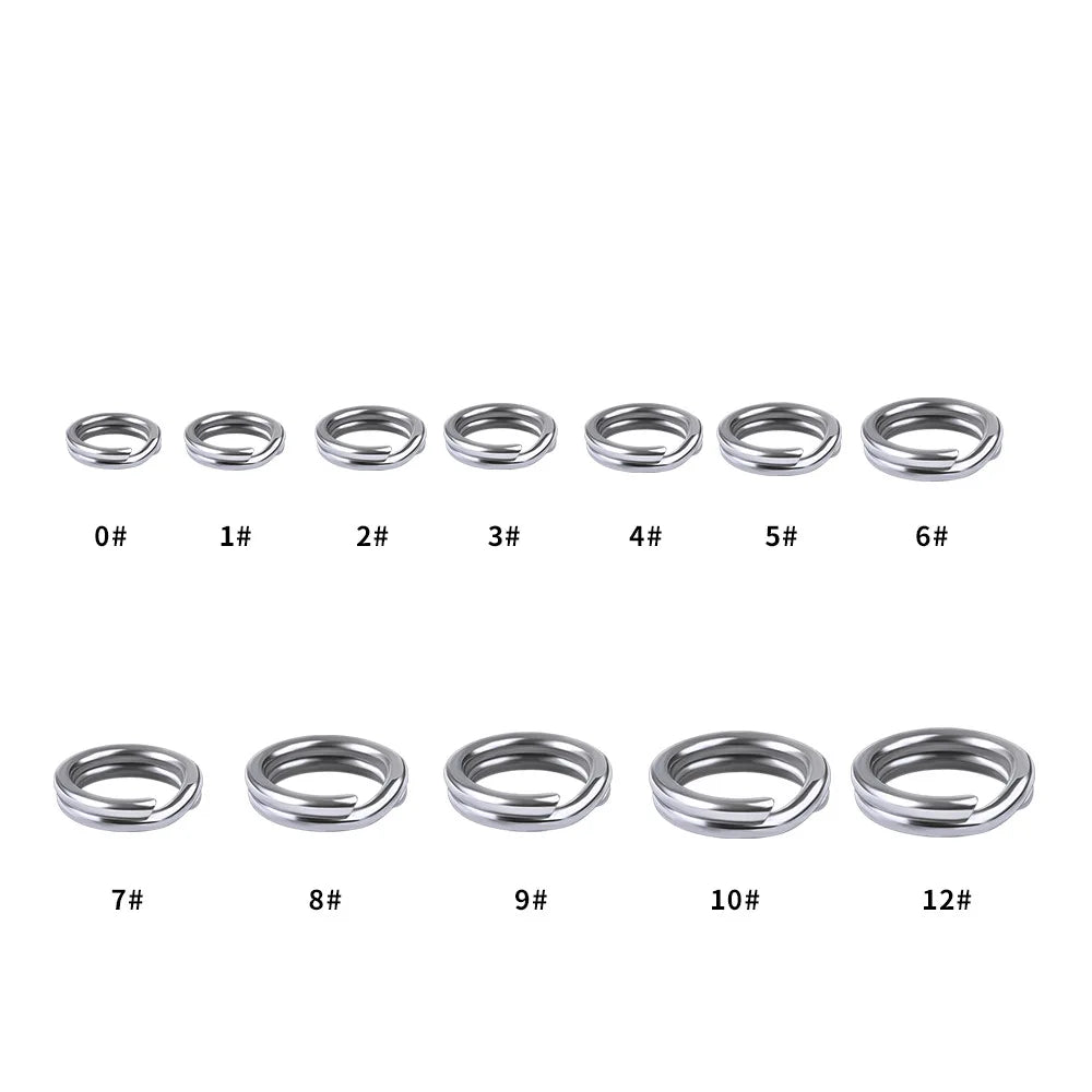 Nova Split Rings Bulk Pack – High-Strength Stainless Lure Connectors, 5 Sizes (200/250pc)
