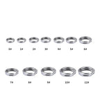 Nova Split Rings Bulk Pack – High-Strength Stainless Lure Connectors, 5 Sizes (200/250pc)
