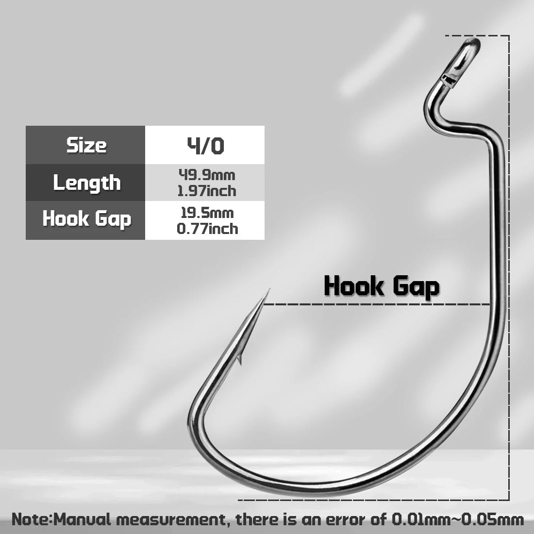 Nova EWG Worm Hooks – Bulk 100-Pack Wide Gap Offset Hooks for Texas Rig Bass Size 4-0 Nova Fishing & Outdoors