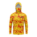 Nova Men’s Performance Fishing Hoodie UPF 50+ Quick-Dry Sun Protection Shirt with Built-In Face Mask