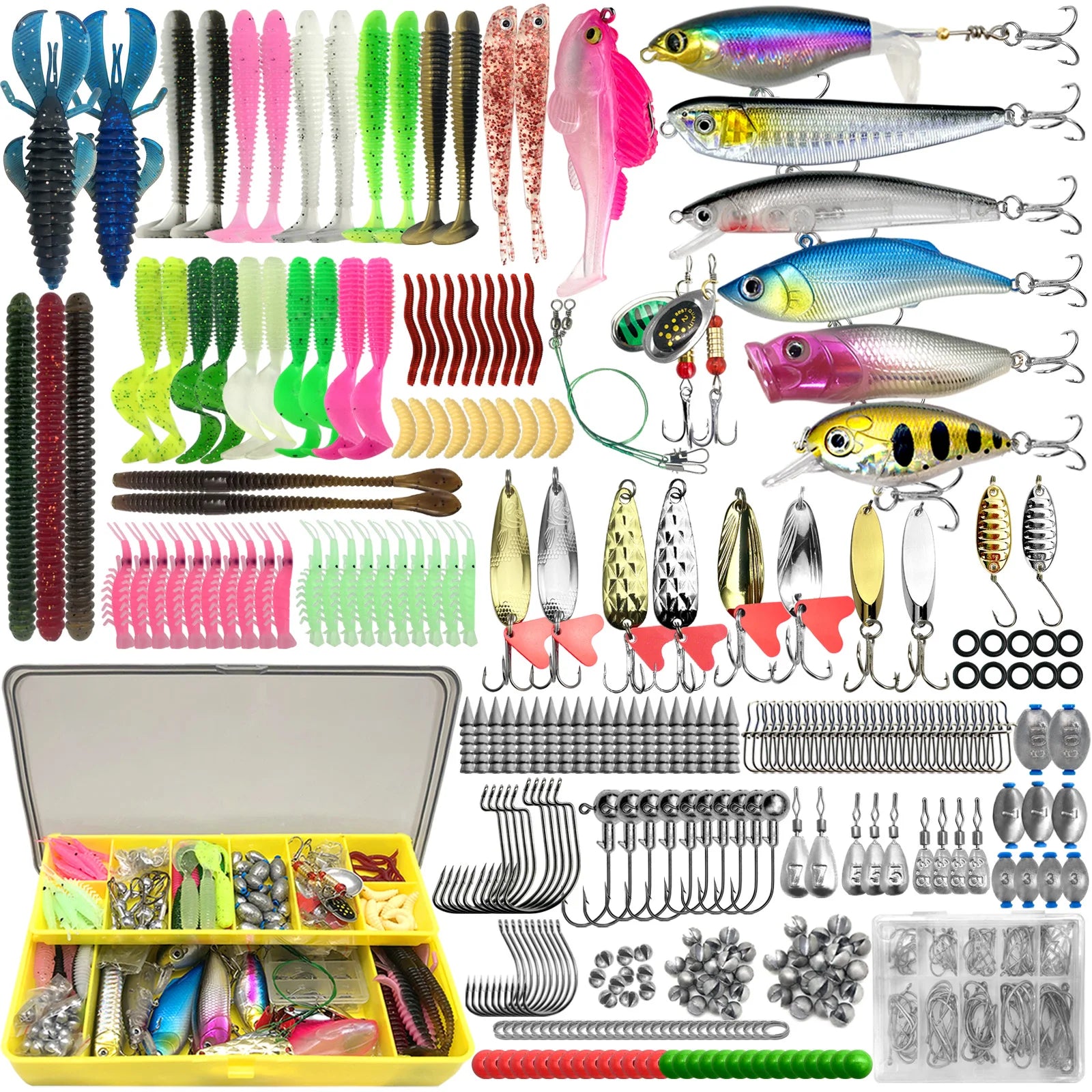 Multi-Piece Professional Fishing Lure Kit and Layered Tackle Box SMT-409B Nova Fishing & Outdoors