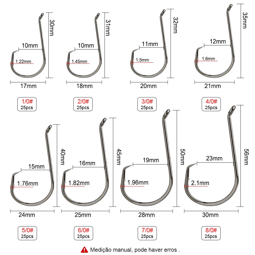 Nova Octopus Circle Hooks – Chemically Sharpened Carbon Steel Bait Hooks (50pc / 25pc)