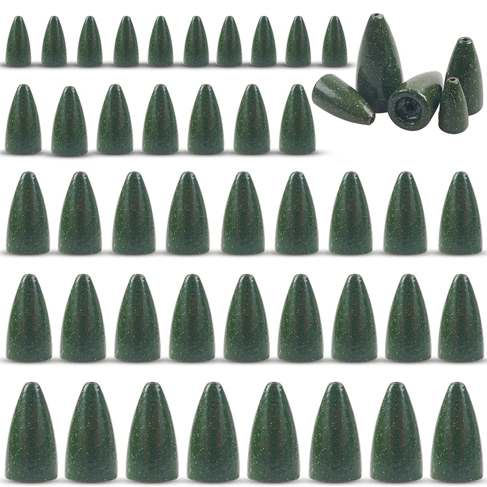 Nova Professional Bass Fishing Sinkers Non-Chipping Bullet Weights 30-Piece Variety Pack