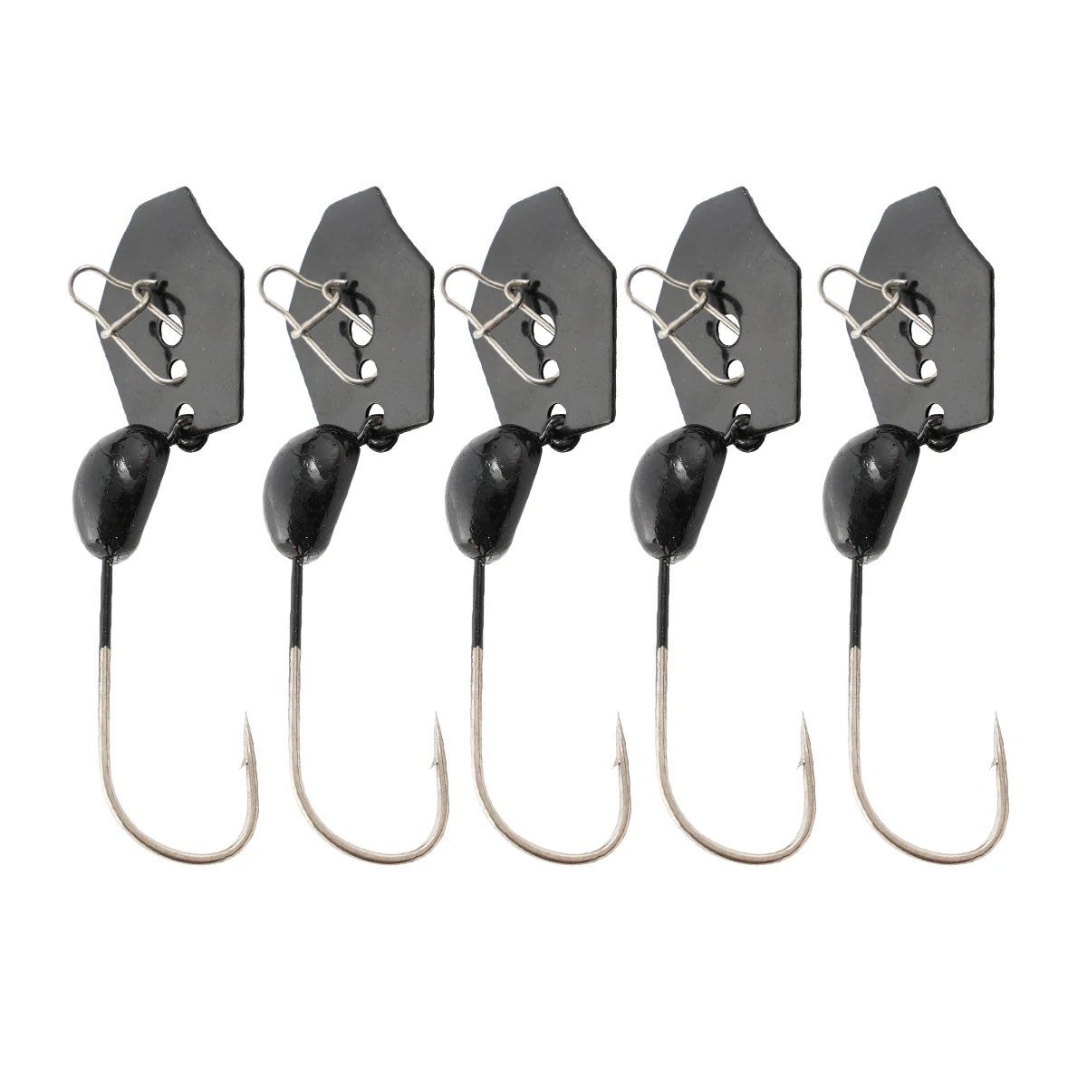 Nova 5pcs Jig Head Hook with Spinner 4.5g Lure Hook DIY Soft Worm Wobbler Fishing Tackle B Nova Fishing & Outdoors