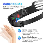 USB Rechargeable COB LED Induction Headlamp with Motion Sensor and Built-In Battery Nova Fishing & Outdoors