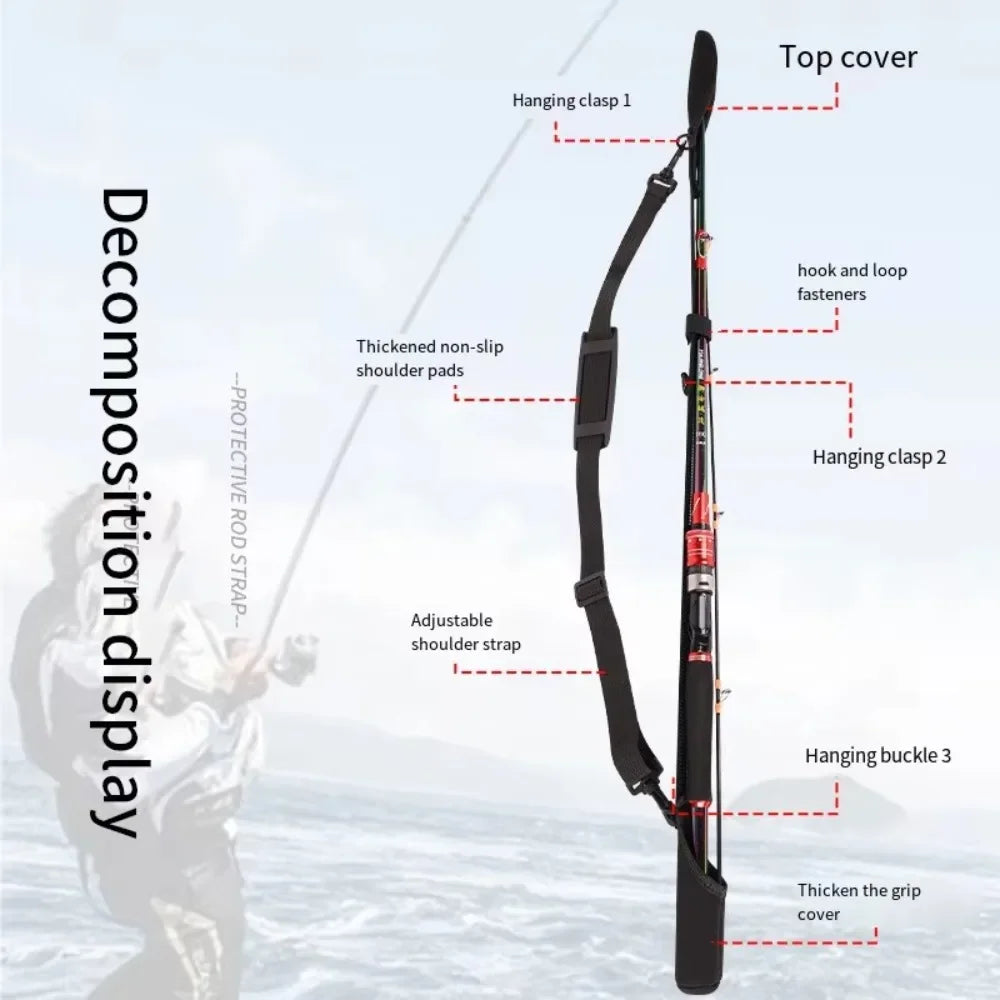 Adjustable Neoprene Fishing Rod Shoulder Strap Nova Fishing & Outdoors