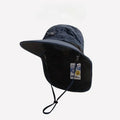 Wide Brim Fishing Hat with Neck Flap – Quick-Dry Bucket Hat Dark Blue Nova Fishing & Outdoors