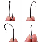 Nova Octopus Barbed Circle Hooks – Bulk Box, High Carbon Steel Catfish & Saltwater Hooks (50/100pc)
