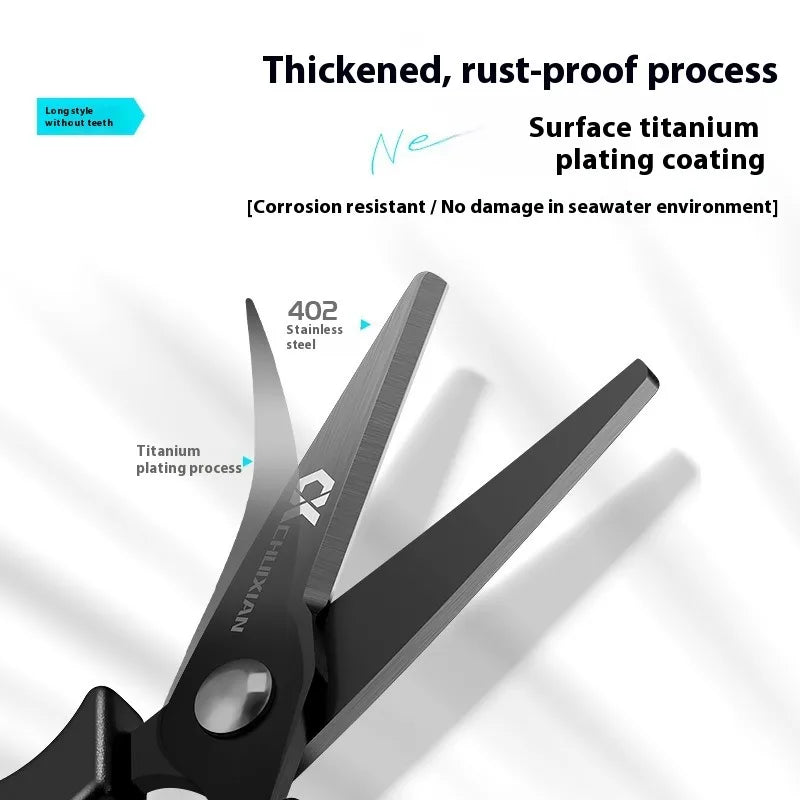 Titanium Plated Fishing Scissors – PE Braid Line Cutter - Titanium Coated Nova Fishing & Outdoors