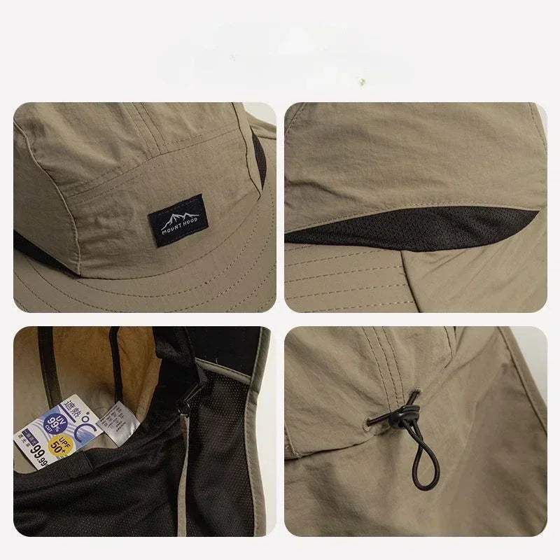 Wide Brim Fishing Hat with Neck Flap – Quick-Dry Bucket Hat Nova Fishing & Outdoors