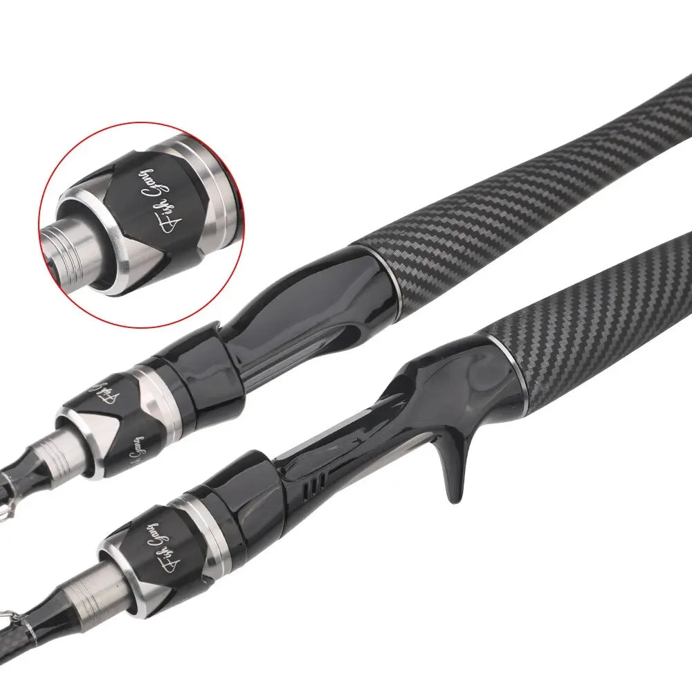ROLLFISH Power M Spinning Casting Fishing Rods Freshwater Saltwater Carbon Lure Fishing Rod Bass Fishing Fast Action 1.8-2.7M Nova Fishing & Outdoors