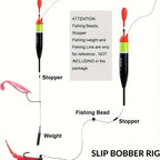 Nova Premium Balsa Slip Float Kit – Floats, Bobber Stops & Weights, Saltwater & Freshwater (5pc)