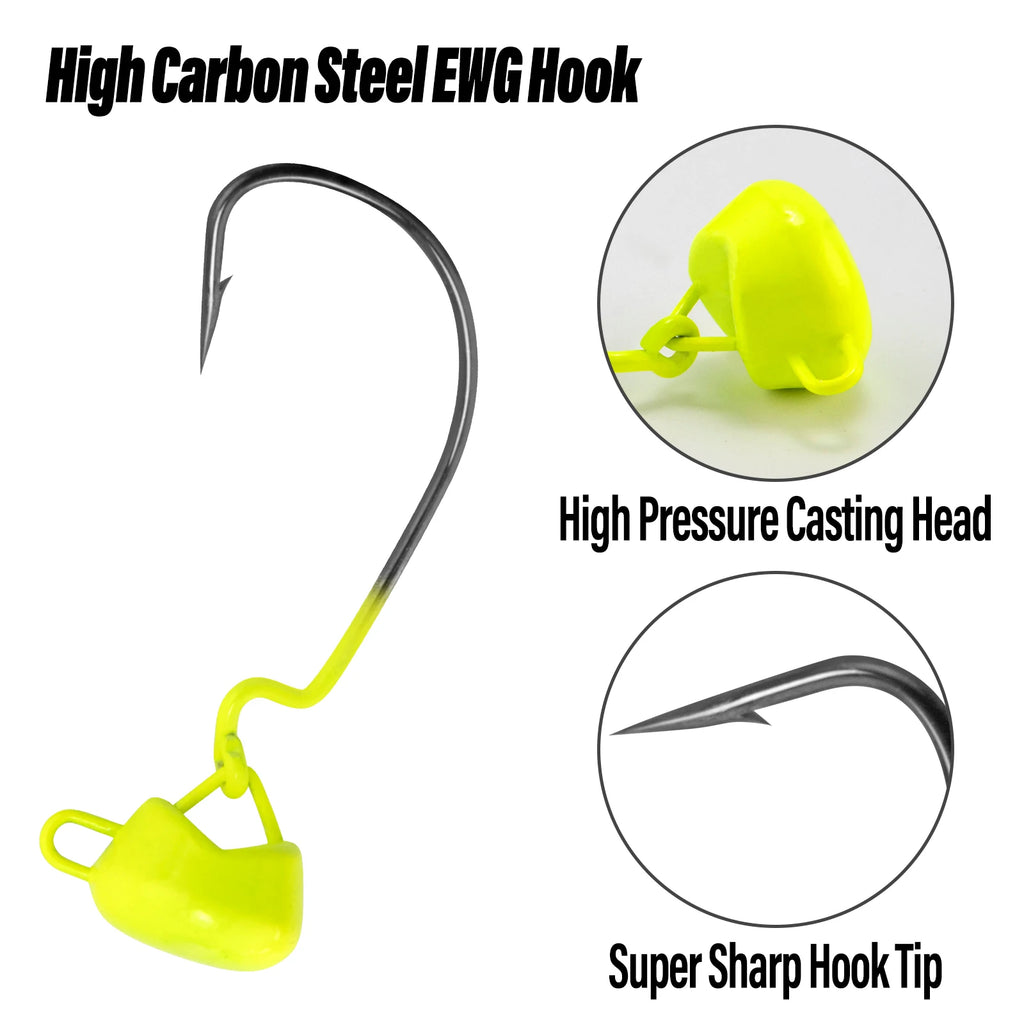 Nova Ned Rig Jig Heads – Weedless Swinging EWG Heads for Crappie & Bass (3/5-Pack)