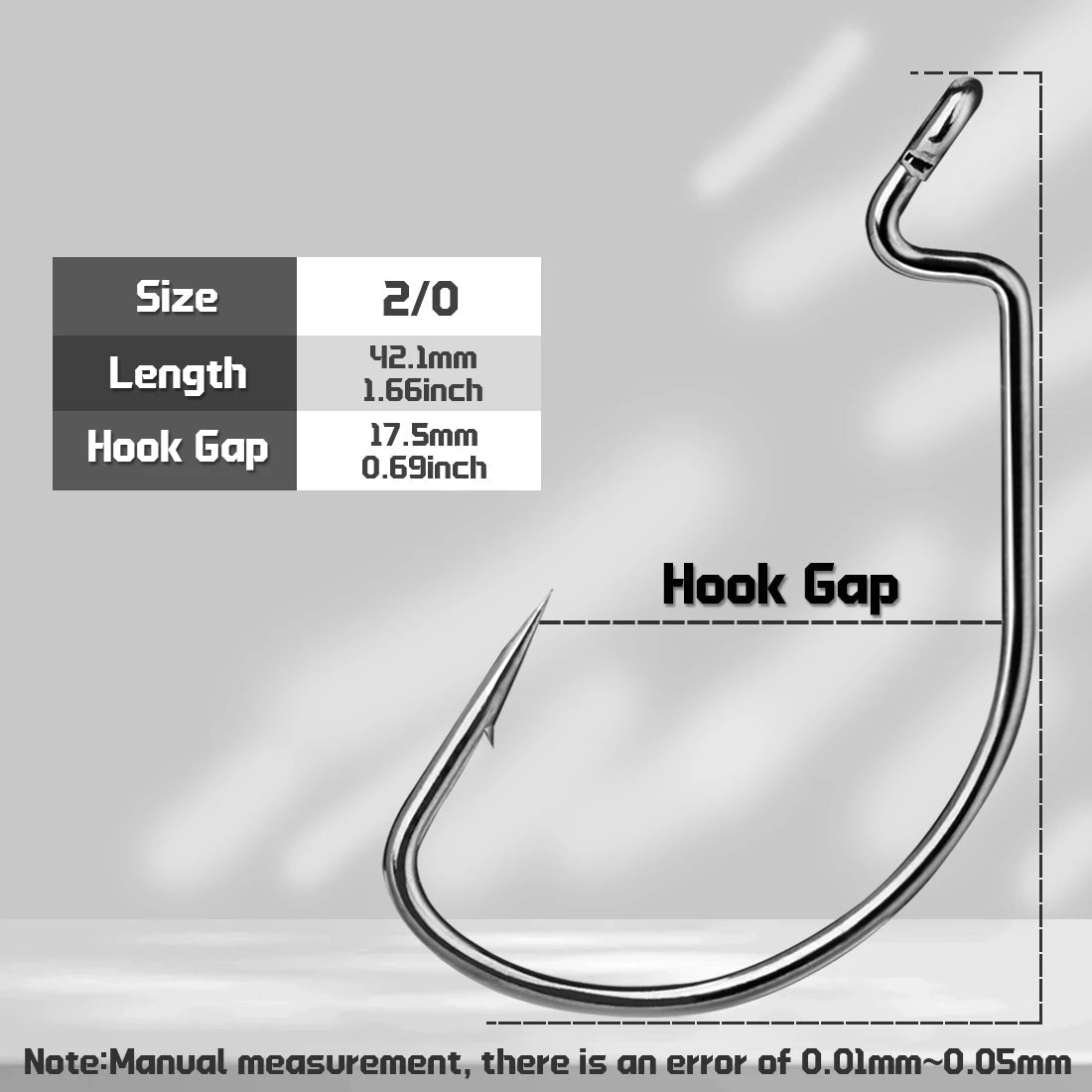 Nova EWG Worm Hooks – Bulk 100-Pack Wide Gap Offset Hooks for Texas Rig Bass Size 2-0 Nova Fishing & Outdoors