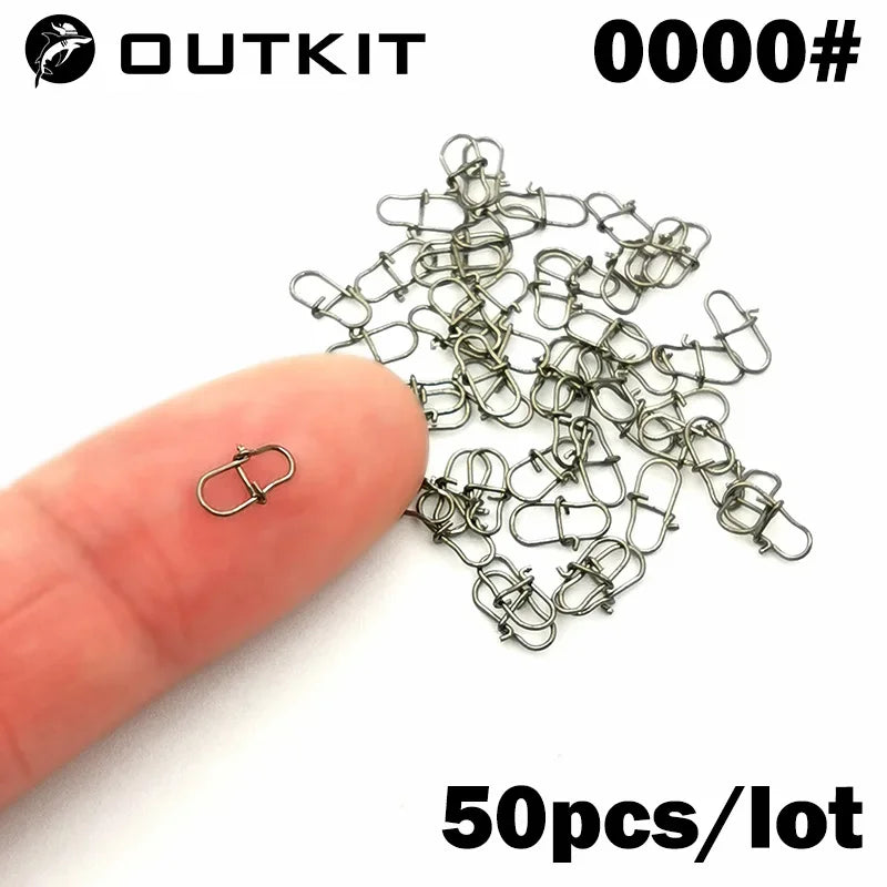 Nova Pin Swivels – Stainless Steel Rolling Swivel Lure Clips, Saltwater (50pc)